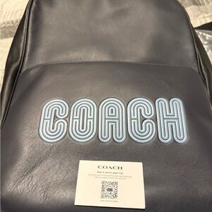 Coach Men's Black and Navy Backpack